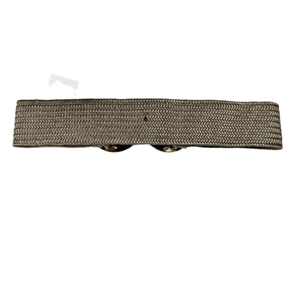 Wide Stretchable Elastic Waist Belt With Metal Double Gold Bucket - Picture 7 of 13